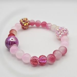 Bright pink stretchy bracelet